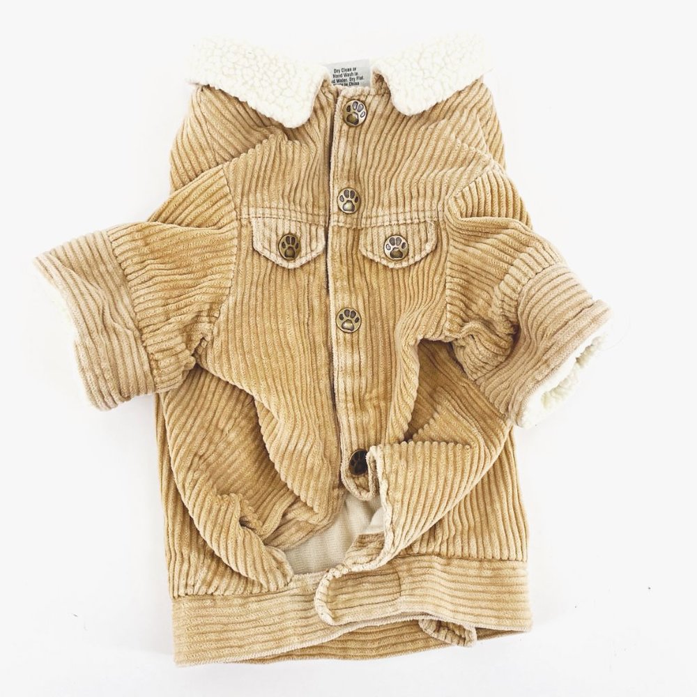 SOLD DMC Corduroy and Sherpa Dog Jacket - Picture 2 of 9